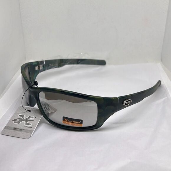X-Loop Camouflage Mirrored Mens Sunglasses - Picture 1 of 3